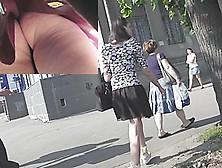Soft Upskirt Butt On The Public Transport