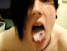 Pierced Emo Twink Swallows The Load