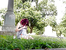 Outdoor Pussy Eating In The Cemetery