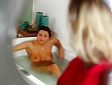 Pretty Natasha Voya Licked Abigails Wet Pussy In The Bathtub