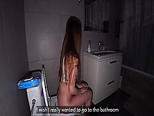Real Cheating.  Nasty Sex Of Ex-Wife With Stud In The Toilet.  Anal