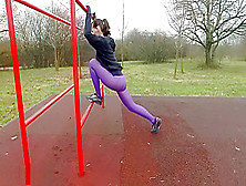 Jeny Smith Training In Her Pantyhose