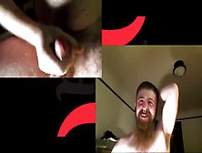 Pierced Bearded Guy Chokes His Chicken To Completion