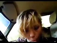 Bitch Getting Her Face Fucked In The Car