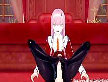 Darling In The Franxx - Zero Two Footjob And Riding Hentai