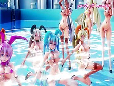 Mmd Busty Vocaloid Swimming Pool Assault [By Ecchi. Iwara. Tv/users/pooky]