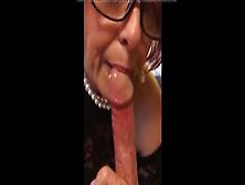 Redhead Gilf With Glasses Gives A Sloppy Blowjob