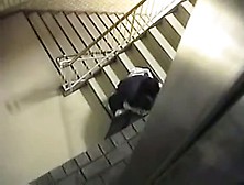Hot Mature Japanese Couple Are Fucking On The Stairs