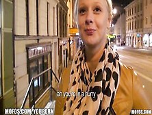 Cute Blonde Czech Student Is Paid For Sex In Public