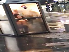 Daring Couple Fucks In A Public Phone Booth
