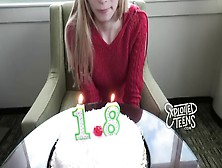 This Skinny Blonde Turned 18 Just A Few Days Ago.
