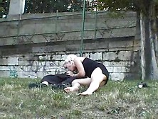 Couple Has Hot Sex In A Park