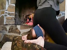 Cozy Facesitting In My Leggings & Undressed Butt Smothering By The Fire