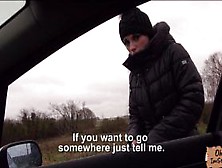 Nikita Belucci Gives A Sloppy Blowjob In The Car