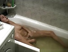 Girl Fingering Her Shaved Pussy Under Water