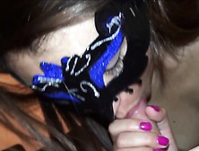 German Brunette Milf With Mask Gets Rough Fuck And Cumshot