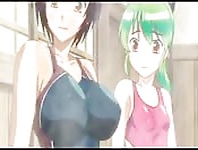 Anime Girls Getting Frisky In The Steam Bath