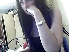 Brunette Amateur European Girl With Big Boobies On Webcam