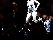 Girl Shows Tits And Pussy At Concert
