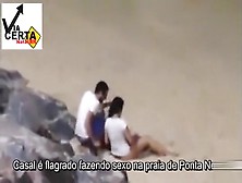 Italian Lovers Having Missionary Sex On The Beach