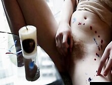 Dirty Beauty Enhances Her Orgasms With Candles And Hot Wax Play