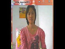 Thai Student On Webcam