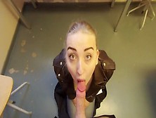 Swedish Teen Sucks Cock And Talks Dirty In Public Areas And Recieves Facial