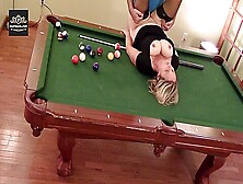 Pool Table Fuck Sexy Big Boob Wife In Heels Orgasms Hard P1