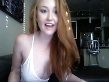 Strawberry Blonde Flashes Breasts And Rides Boyfriend For Cums On On Online Cam
