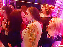 Bitchy Girls Are Partying In The Night Club,  Getting Drunk And Having Group Sex Adventures