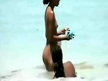 Two Hot Beach Babes Crotch Shot Big Boobs Voyeur Video