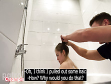 Lustful Step Dad Washes His Step Daughter