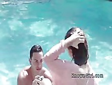 Girlfriend Gets Big Dick By The Pool