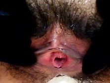 Closeup Hairy Wife With Clit And Pee Hole Action 1