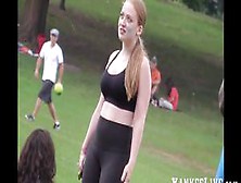 Sexy Pawg Blonde In Tight Lycra Pants
