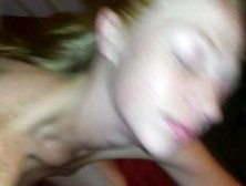Redhead Wife Sucking My Hard Cock And Taking Load On Titties