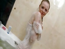 Russian Super Skinny Teen In The Shower
