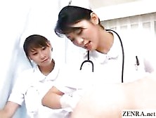 Japan Nurses Examine Patents Anus While Pumping Cock