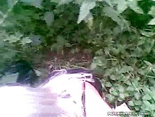Russian Young Prostitute Doing A Blowjob In The Bushes