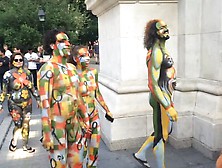 Public Naked People In Body Paint