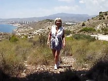 Blonde Chick Fucks In Outdoor And Gets Cumshot On Her