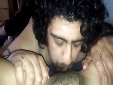 Bearded Guy Munching The Hairy Pussy Of His Exgf