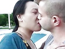 Mature Asian Brunette Is Sucking A Rock Hard Cock And Getting Fucked In The Late Afternoon