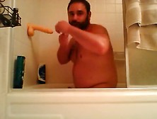 Bearcubwoof Shower Jerk-Off With A Dildo