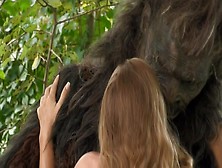 Bigfoot Monster Carries Off Blonde And Fucks Her