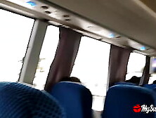 Risky Bj On A Public Bus - She Blows All My Sperm