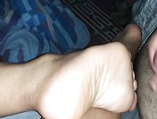 Cum All Over Her Toes And Legs While She Is Dreaming
