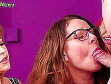 Cfnm Femdom Secretaries Give Group Blowjob In Amateur Action