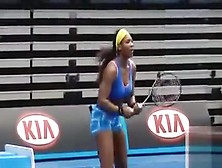 Serena Williams Warms Up In Skintight Spandex