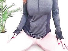 Tight Flesh Colored Yoga Leggings Make Me Cum!